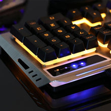 Load image into Gallery viewer, USB Wired Ergonomic Mechanical Feel Gaming Keyboard