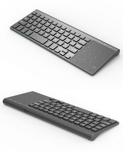 Wireless Mini Keyboard with Number Touchpad