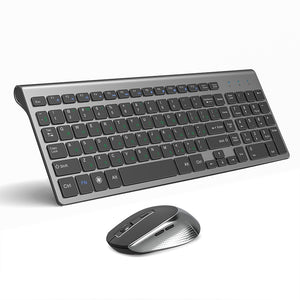 Wireless Keyboard Set Ergonomic PC Silent Button Keyboard