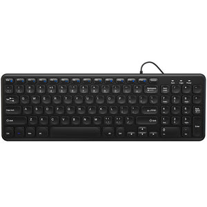 Ultra thin Quiet 96 Keys Multimedia USB Keyboard